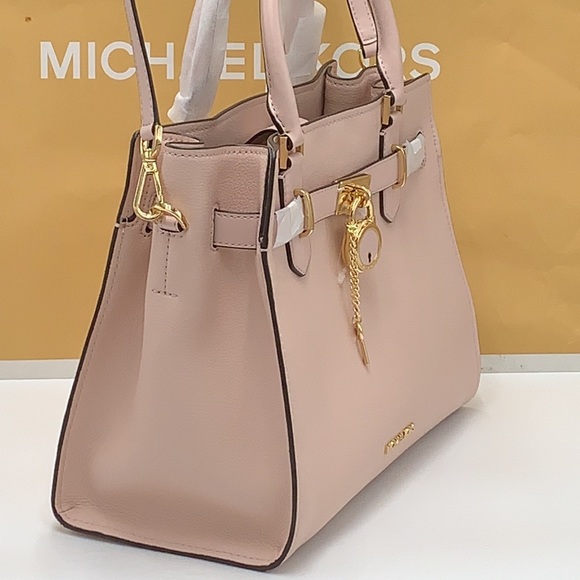 MICHAEL KORS HAMILTON MEDIUM
SATCHEL SHOULDER CROSSBODY BAG
POWDER BLUSH COLOR - Picture 5 of 15